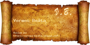 Vermes Beáta névjegykártya