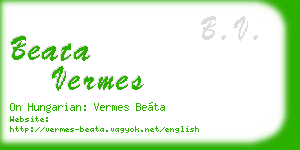 beata vermes business card